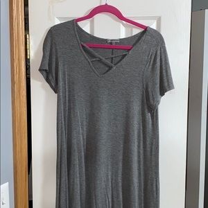 Gray Super Soft T Shirt Dress